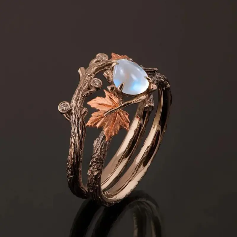 Natural Design Moonstone Ring
