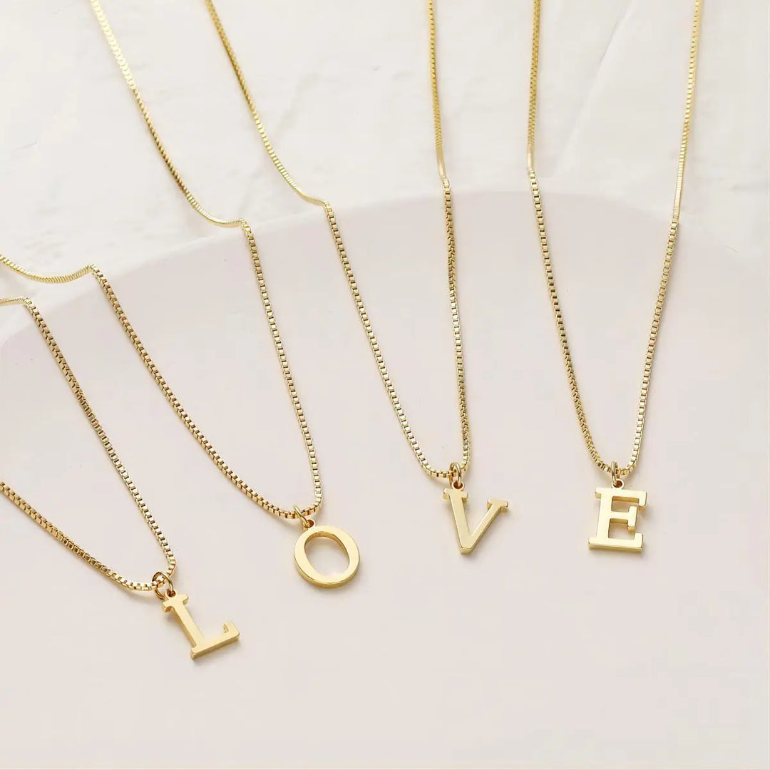 Love Letter Necklace with Initials