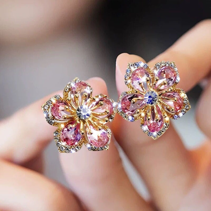Multicolored Zirconia Silver Earrings