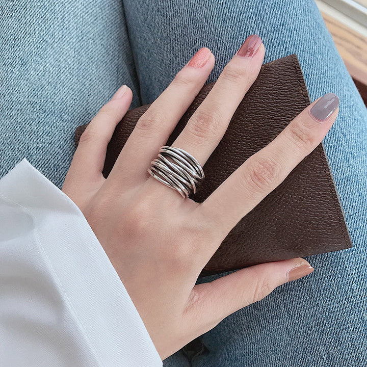 Adjustable Fit Silver Stacking Ring