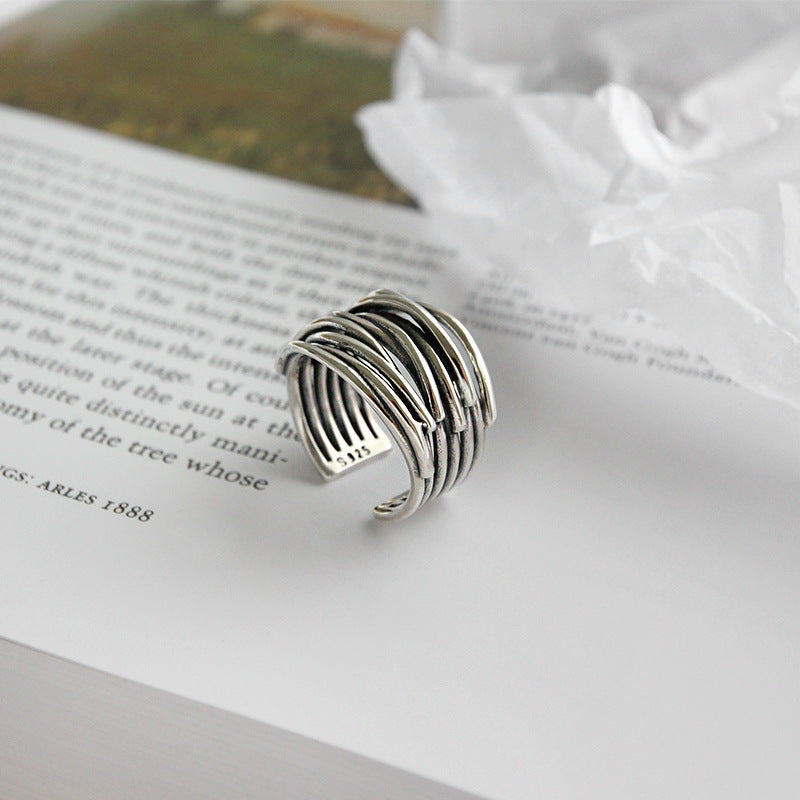 Adjustable Fit Silver Stacking Ring