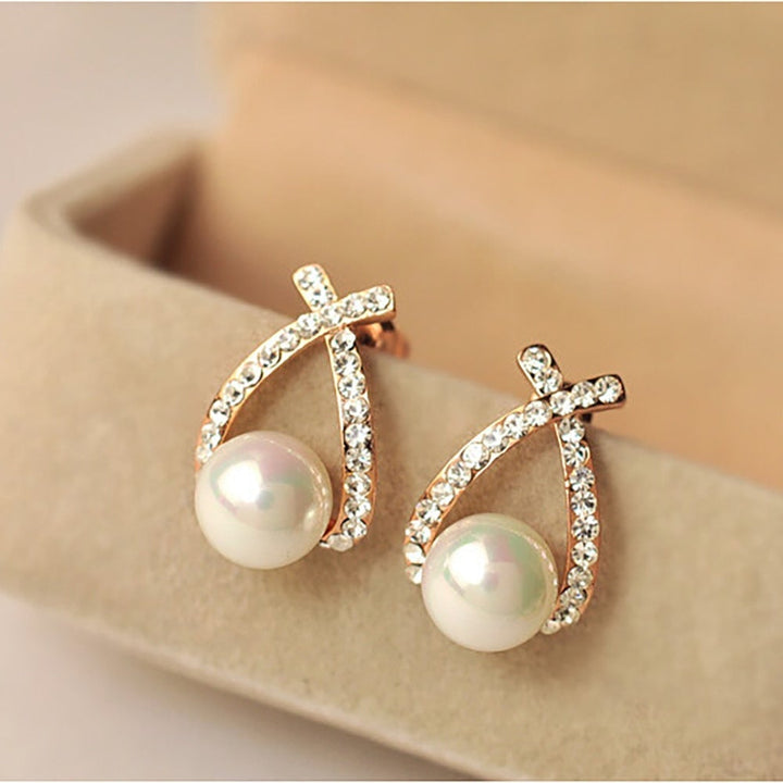Sequin and Pearl Earrings