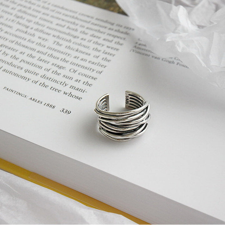Adjustable Fit Silver Stacking Ring