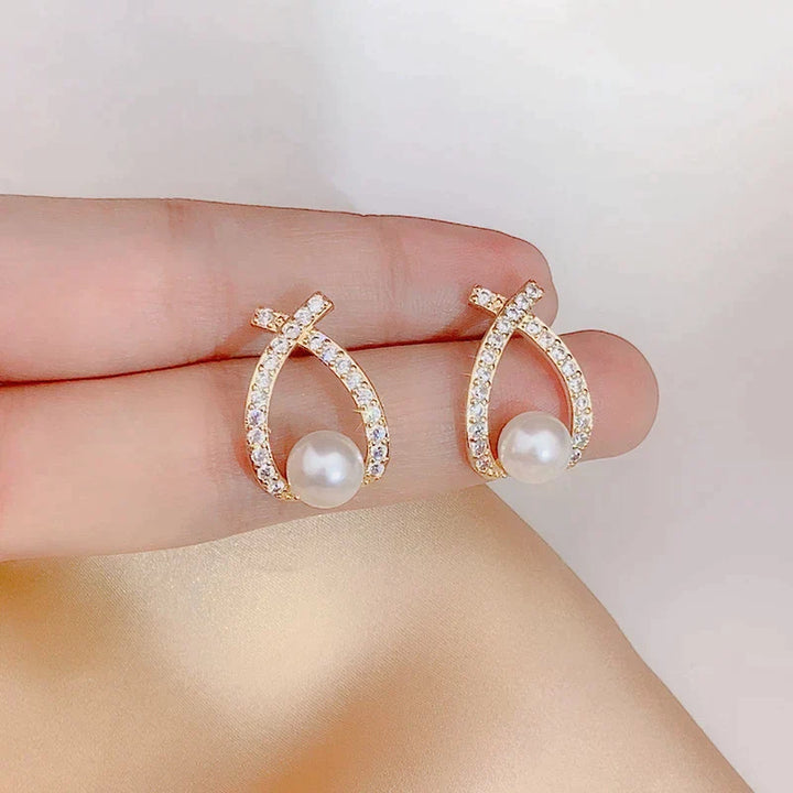 Sequin and Pearl Earrings
