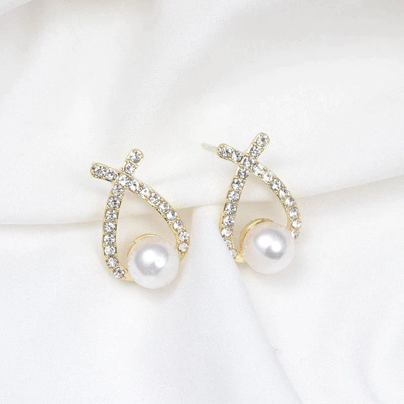Sequin and Pearl Earrings