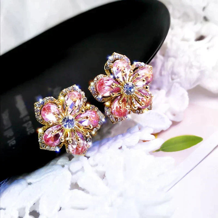 Multicolored Zirconia Silver Earrings