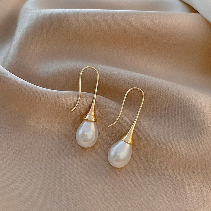 Drop Earrings with Pearl Accents