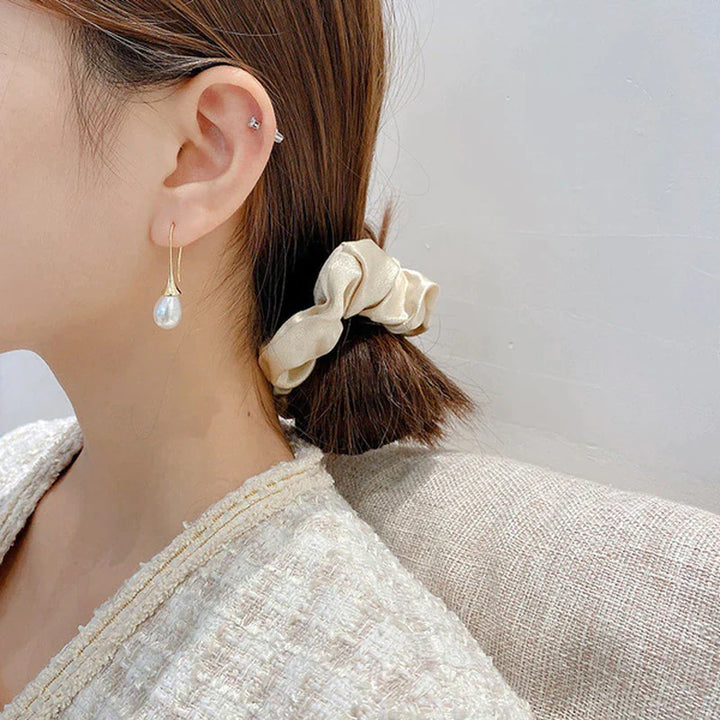 Drop Earrings with Pearl Accents