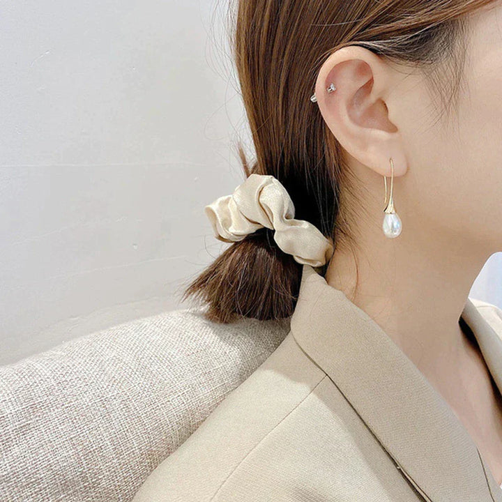 Drop Earrings with Pearl Accents