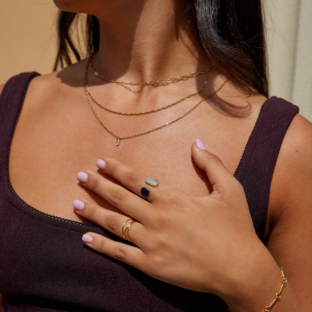 Wrap Ring in Aquamarine