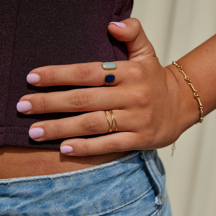 Wrap Ring in Aquamarine