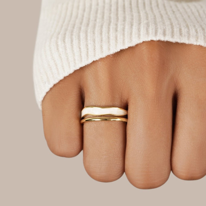 Sahara Design Gold Layered Ring