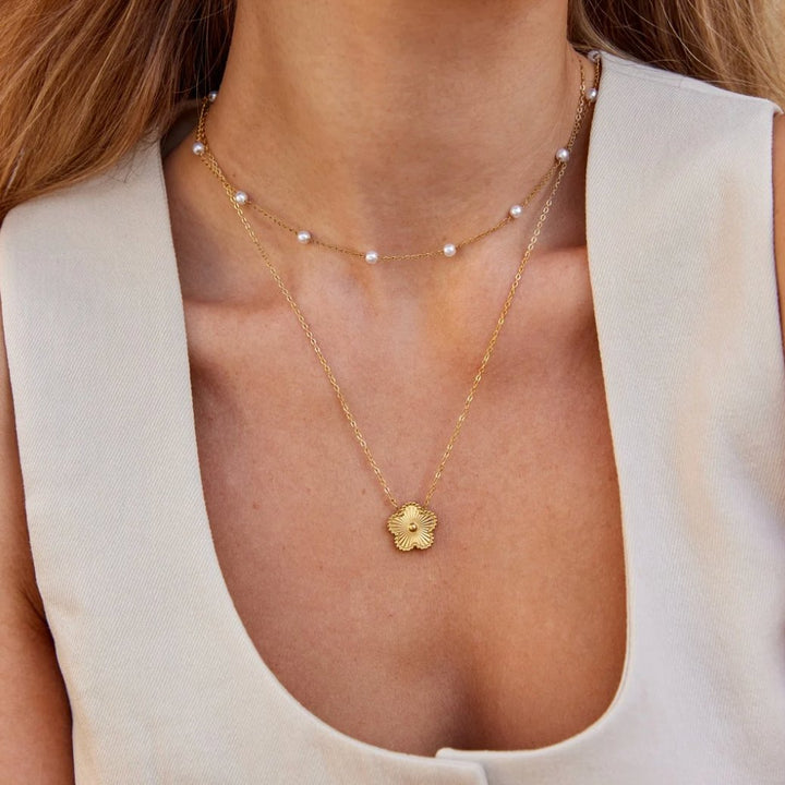 Nura Necklace with Pearl Embellishments